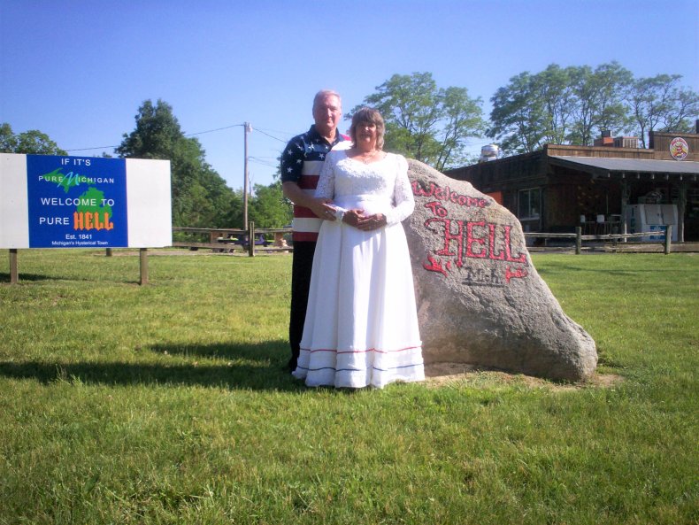 Sandy and Bucky Delano married in Hell