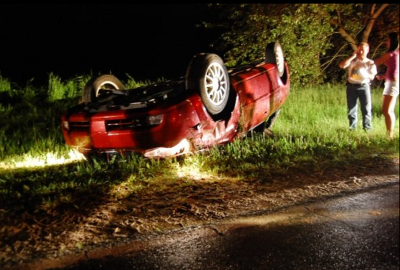 Photo of Abby Burchs car crash. Photo of Abby Burchs car crash.