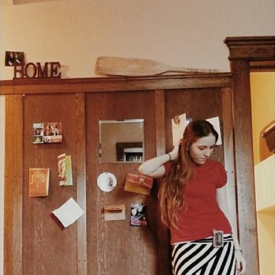 Photo of Abby Burch after attending church. Photo of Abby Burch after attending church.