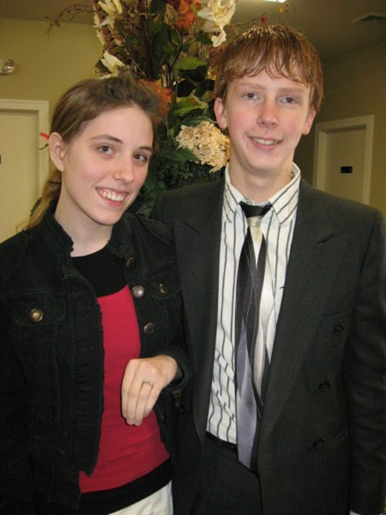Abby and Allen Burch getting engaged.