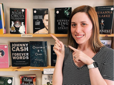 Abby Burch posing with her book. Abby Burch posing with her book.