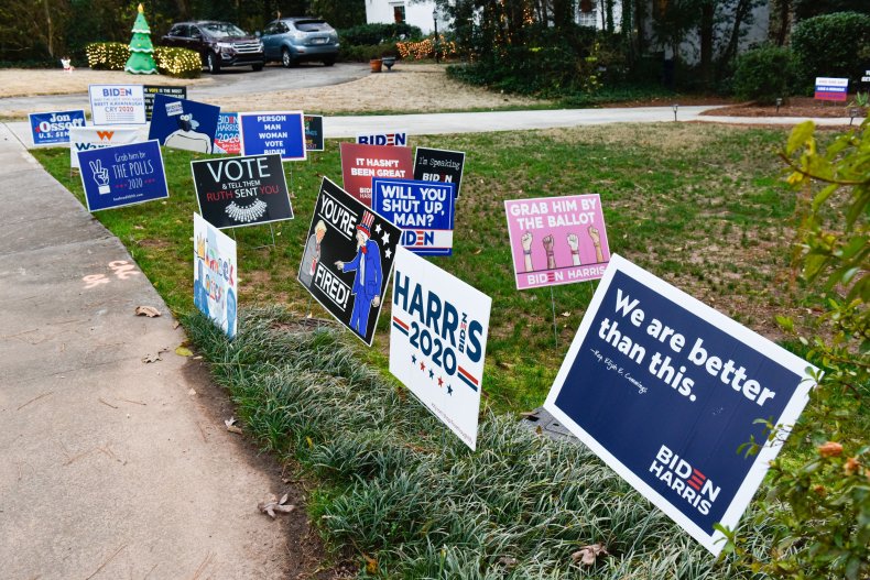 Campaign lawn signs