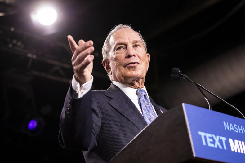 Michael Bloomberg at campaign rally