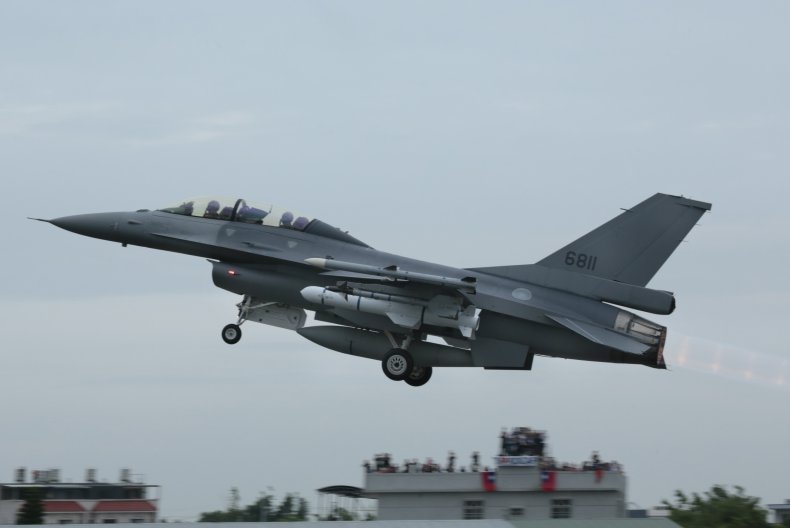 Taiwan Air Force Jet In Military Drills