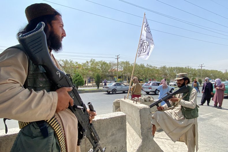 Taliban fighters in Kabul, Afghanistan. 