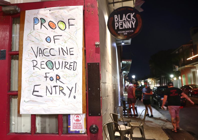 Proof of Vaccine Sign