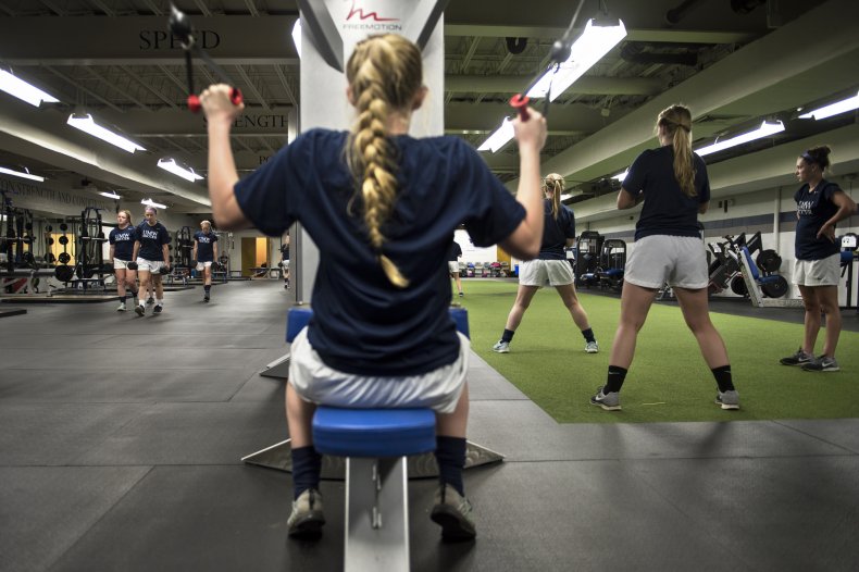 Women Working Out at Gym