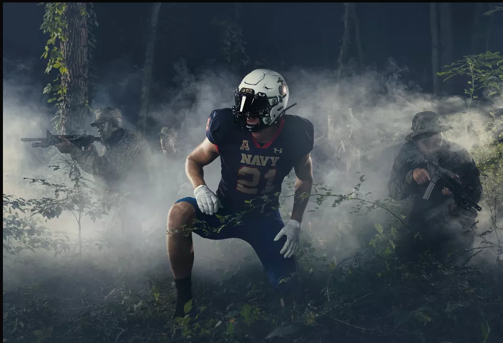 Behind the Scenes of Photoshoot for Navy's Specialty 'Army vs Navy' Uniforms