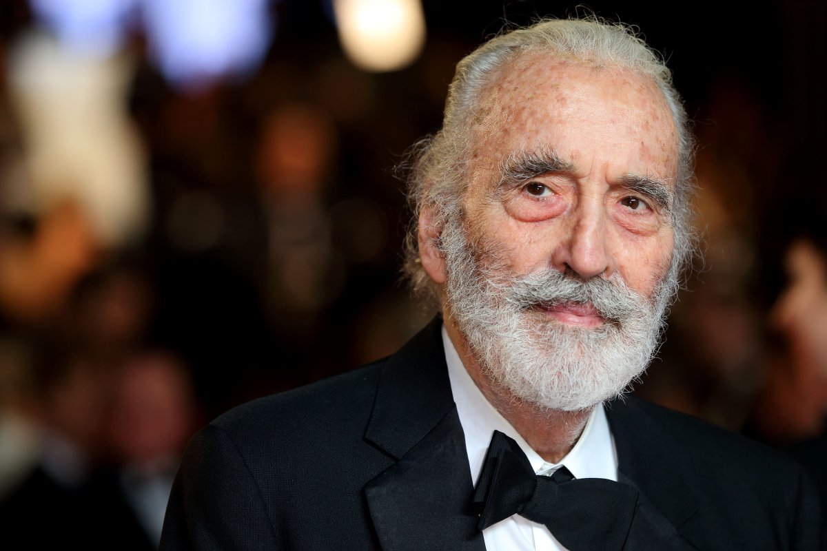 Christopher Lee at Skyfall premiere 