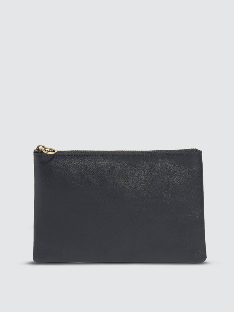 Leather Pouch Clutch