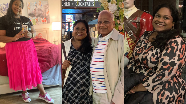 Shivani throughout her journey with Noom.
