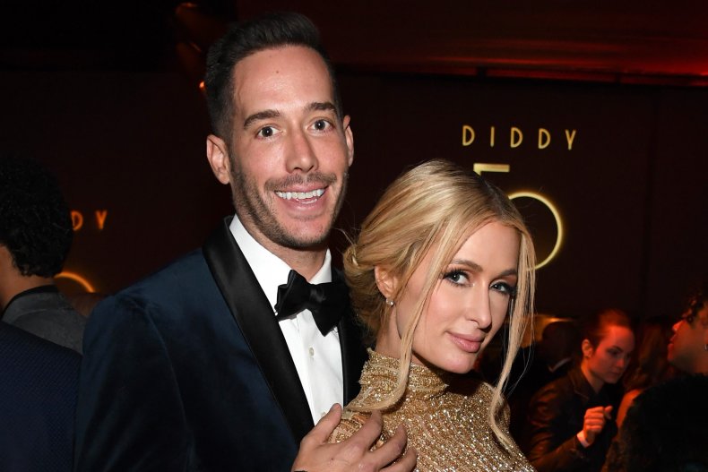 Paris Hilton and her fiancé Carter Reum