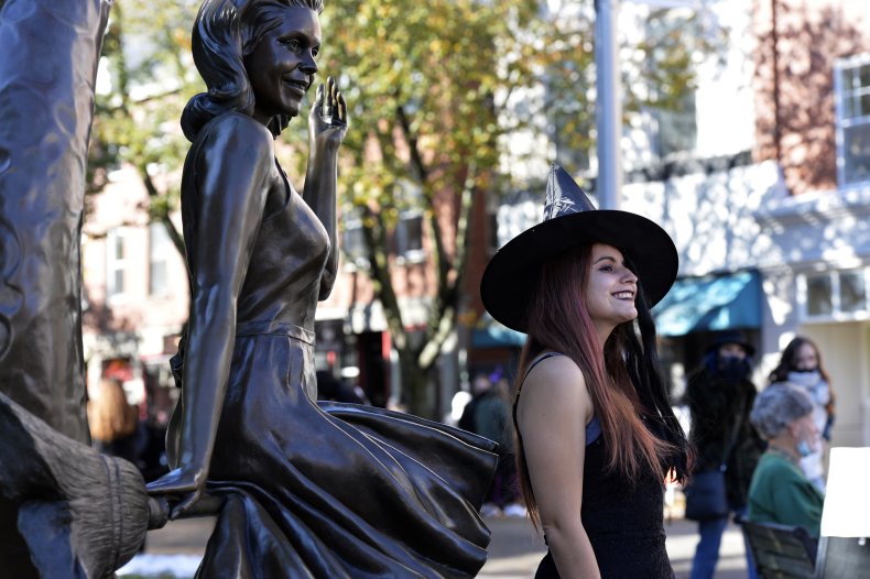 Woman Dressed as a Witch in Salem