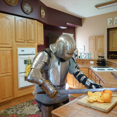 Knight giving a house tour Washington. Knight giving a house tour Washington.