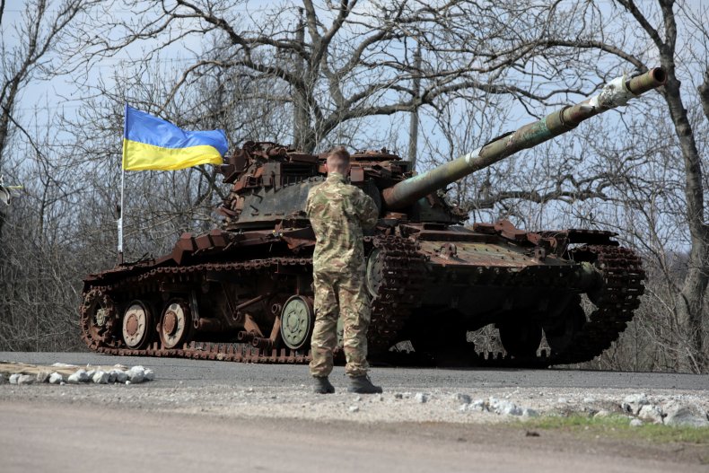 Ukrainian soldier in Crimea