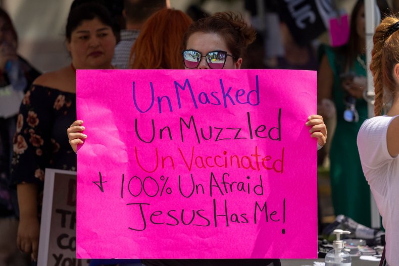 Face Masks Protests in California