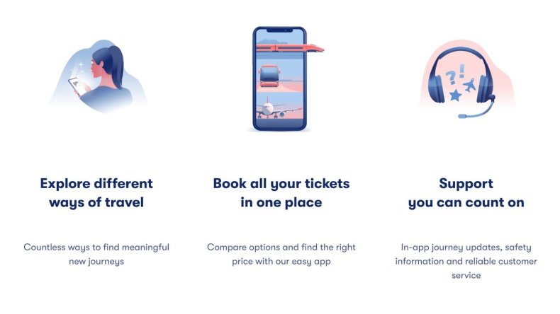 Omio travel website