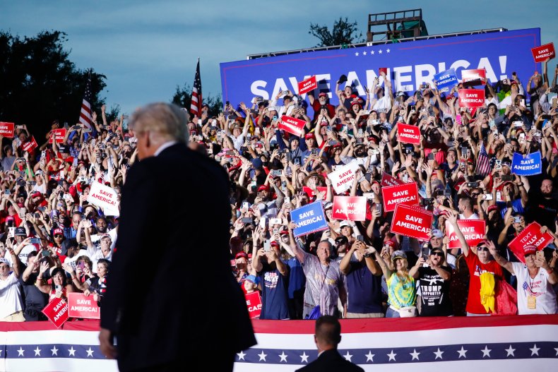 Trump Biden Afghanistan withdrawal Taliban Alabama rally