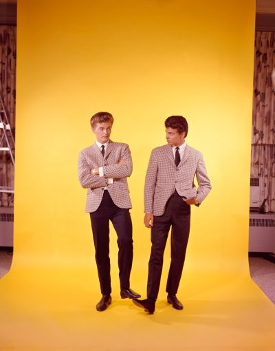 Studio portrait of pop The Everly Brothers. Studio portrait of pop The Everly Brothers.