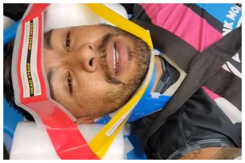 Vasquez managed to survive the fall