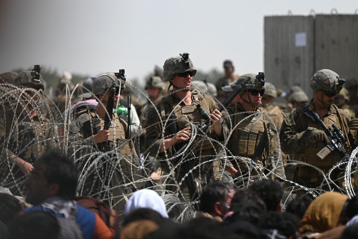 US troops at Kabul airport Afghanistan evacuation