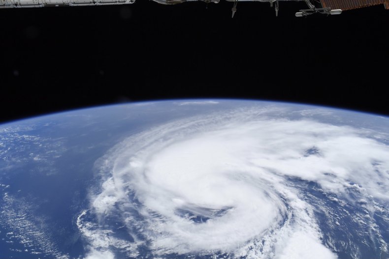 Hurricane Henri as seen from the ISS