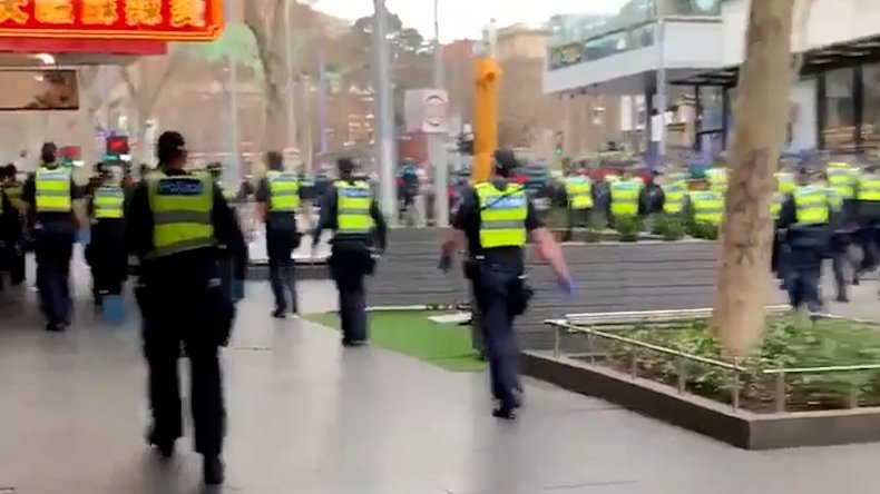 Police Despatched To Melbourne Streets Anti-Lockdown Protests