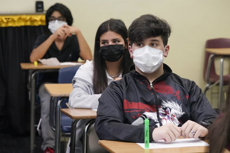 Students Wear Masks in a Florida School