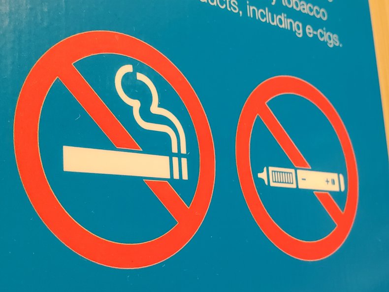 No Smoking and No Vaping sign