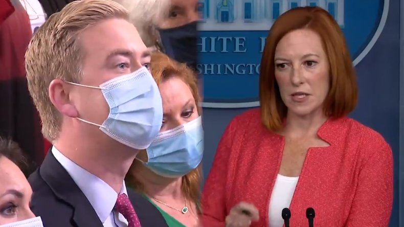 Jen Psaki and Fox News Reporter