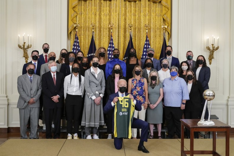 Biden takes a knee