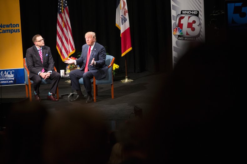 WHO-TV Anchor Speaks With Donald Trump