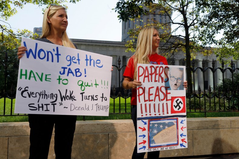 Anti-Vaxx Protestors