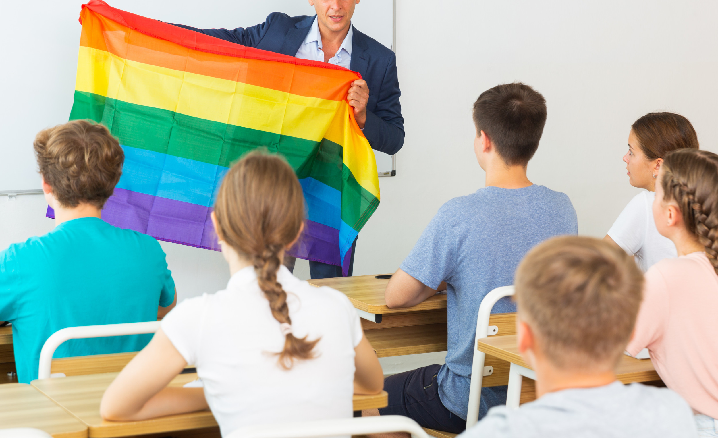 Complaint About Pride Flag in Indiana Middle School Classroom Could Lead to District Ban - Newsweek