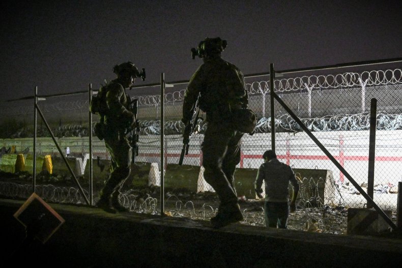 Soldiers at Kabul Airport
