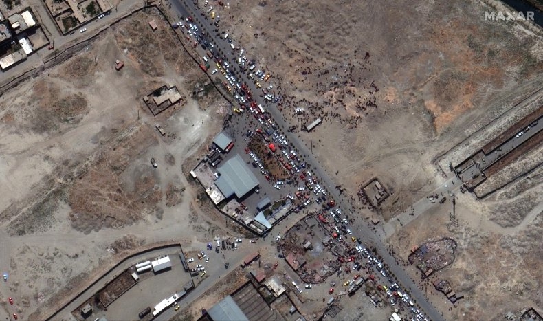 Satellite image of Kabul Airport, Afghanistan.
