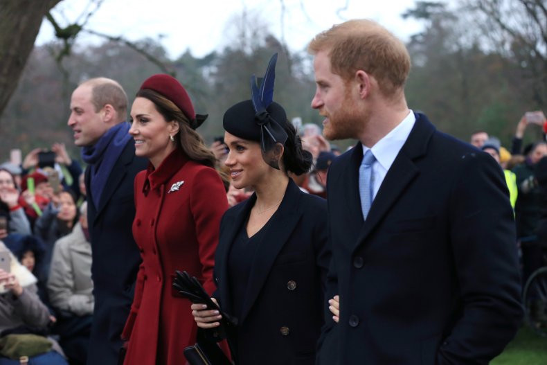 Meghan, Harry, William and Kate at Christmas