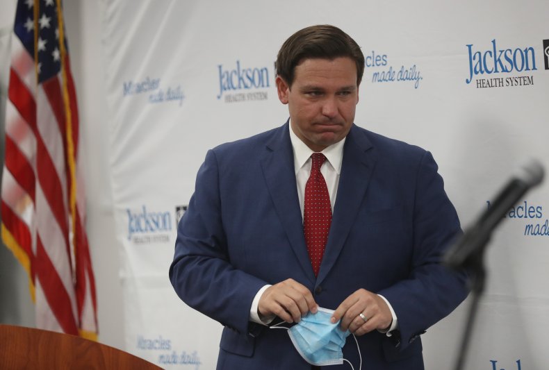 Florida Governor Ron DeSantis And Miami-Dade County