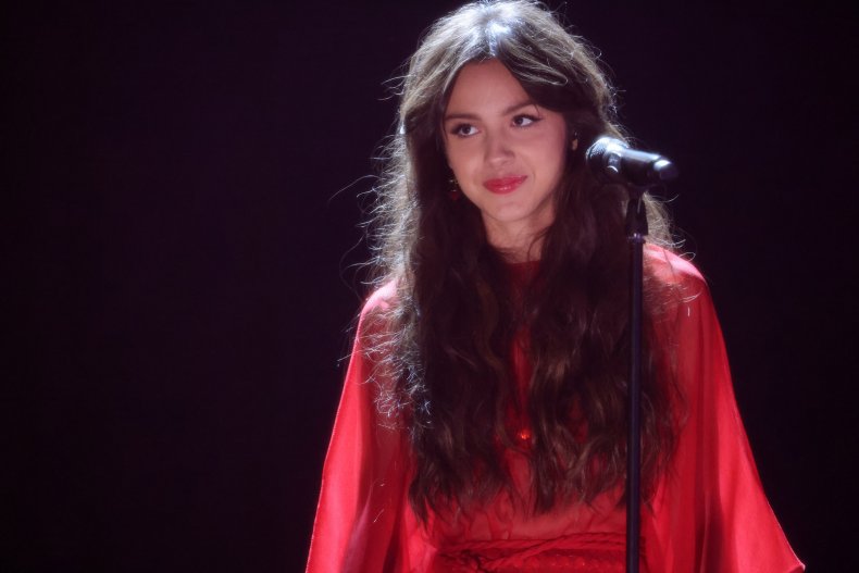 Olivia Rodrigo at the 2021 Brit Awards. 