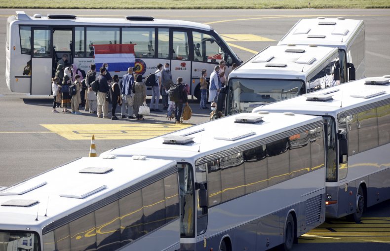 Afghan Evacuees Arrive in Belgium