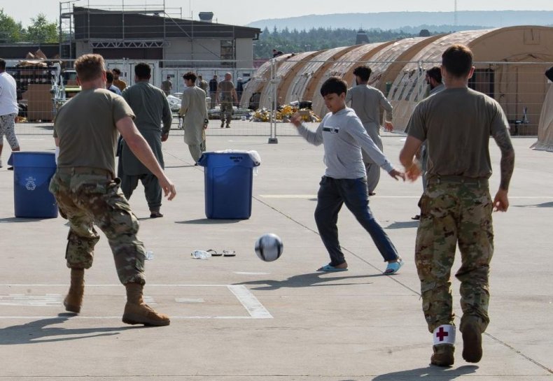 Afghan evacuees, soccer, Germany 