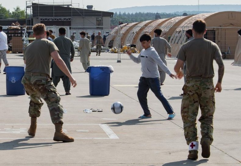 Afghan evacuees, soccer, Germany