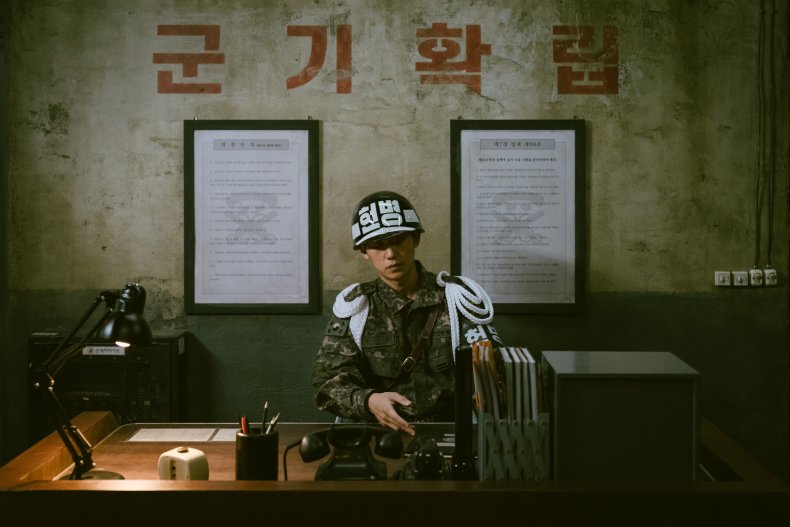 A still from new Netflix K-drama D.P.