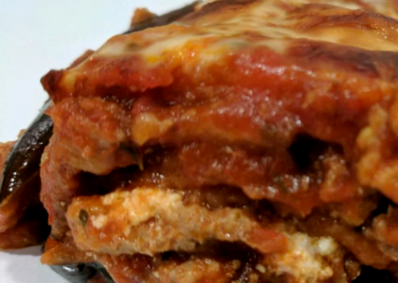 Eggplant and goat cheese lasagna