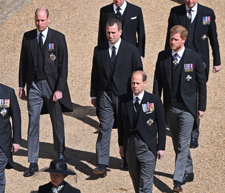 Prince Harry, William at Philip's Funeral
