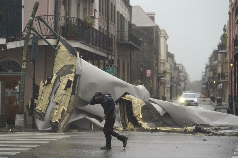 Roof damage Hurricane Ida