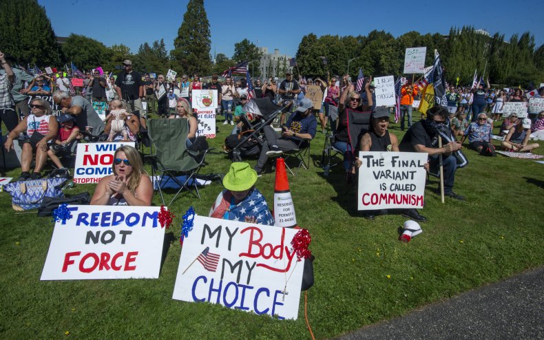 Vaccine Mandate Protestors