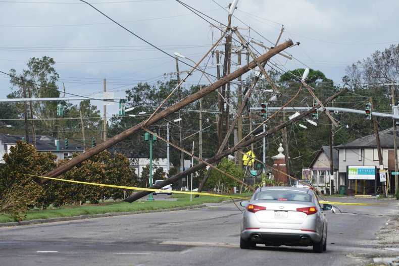 Downed Power Lines from Hurricane