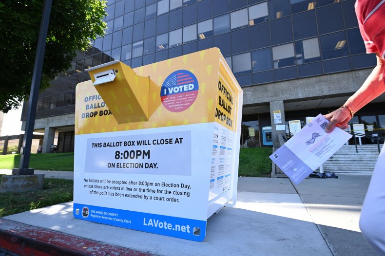 California recall ballot drop box