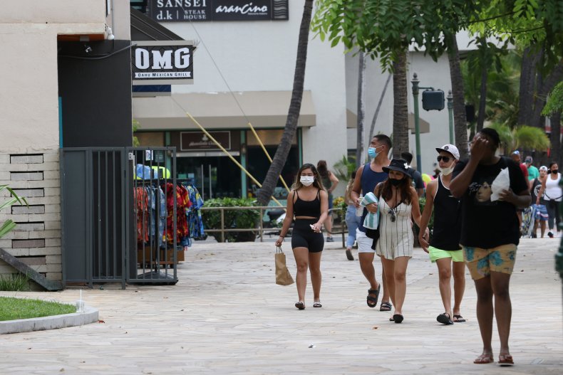 People Walking in Honolulu, Hawaii